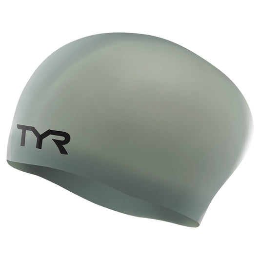 TYR Adult Long Hair Silicone Wrinkle-Free Swim Cap