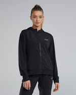 Sudadera técnica con cremallera completa para mujer