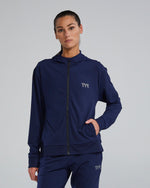 Sudadera técnica con cremallera completa para mujer