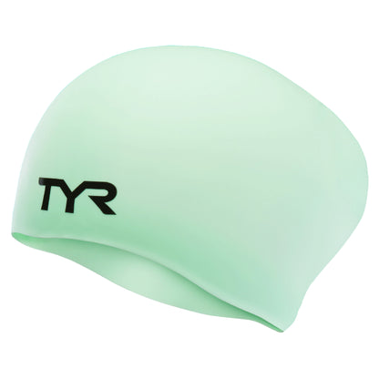 TYR Adult Long Hair Silicone Wrinkle-Free Swim Cap