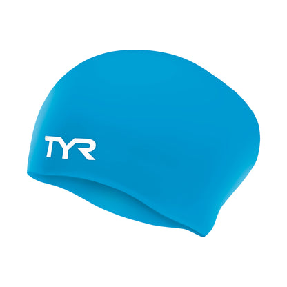 TYR Adult Long Hair Silicone Wrinkle-Free Swim Cap