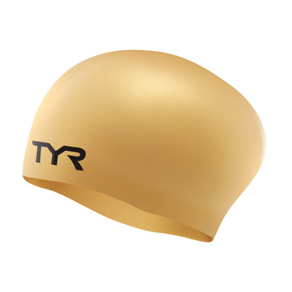 TYR Adult Long Hair Silicone Wrinkle-Free Swim Cap