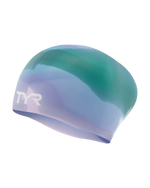 Youth Long Hair Silicone Swim Cap - Tie Dye