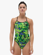 Damen-Badeanzug Durafast Elite Crosscutfit Tieback – Flux