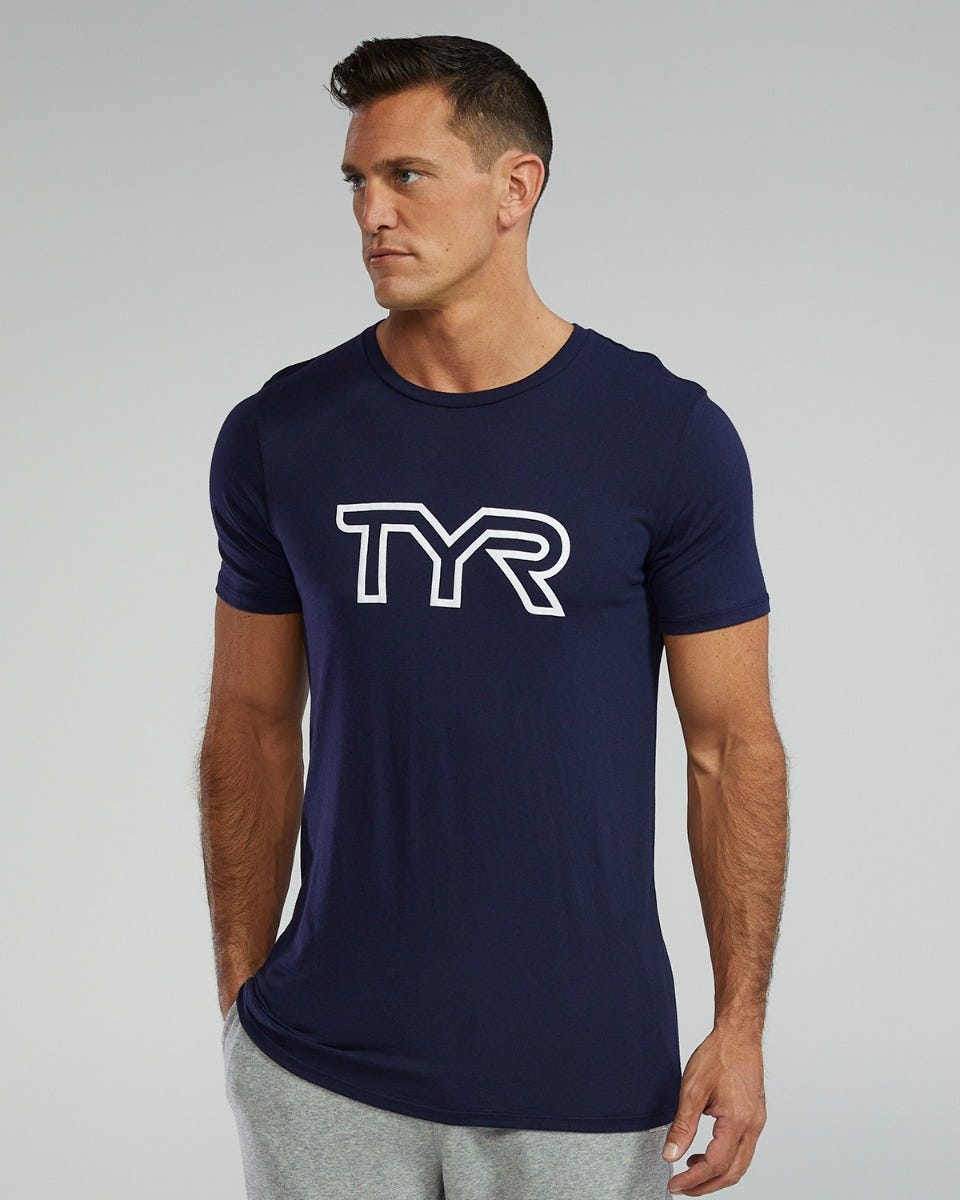 🎁 TYR Unisex Ultrasoft Lightweight Tri Blend Tech Tee - Big Logo (100% off)